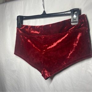 Red Velvet Booty Shorts Size Small